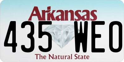 AR license plate 435WEO