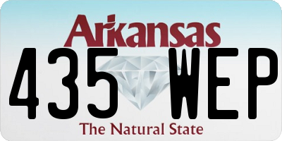 AR license plate 435WEP