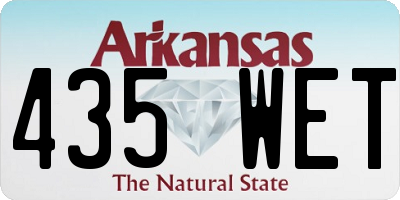 AR license plate 435WET