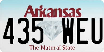AR license plate 435WEU