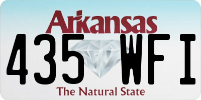 AR license plate 435WFI