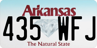 AR license plate 435WFJ