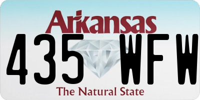 AR license plate 435WFW