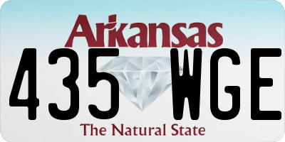 AR license plate 435WGE
