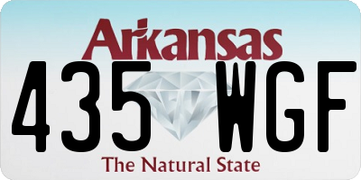 AR license plate 435WGF