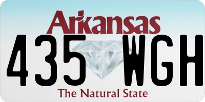 AR license plate 435WGH