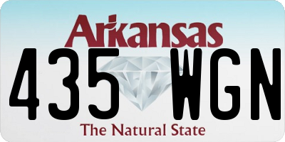 AR license plate 435WGN