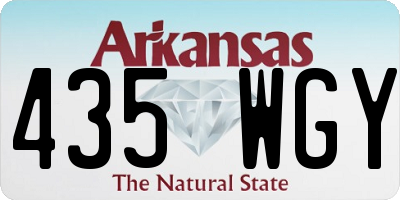 AR license plate 435WGY