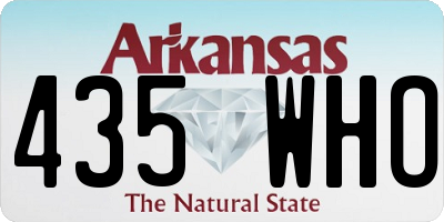AR license plate 435WHO