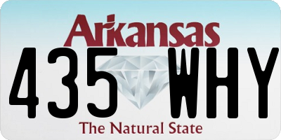AR license plate 435WHY