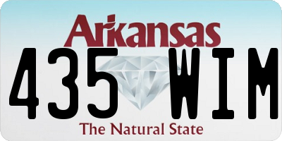 AR license plate 435WIM