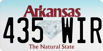 AR license plate 435WIR