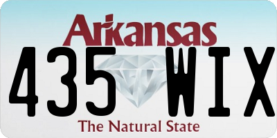 AR license plate 435WIX