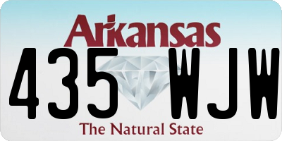 AR license plate 435WJW