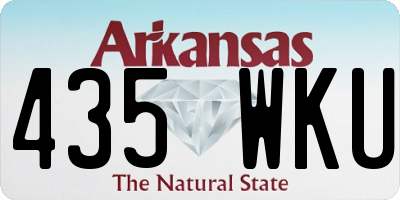 AR license plate 435WKU