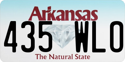 AR license plate 435WLO