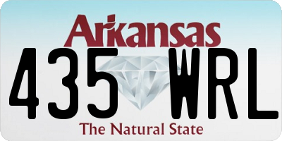 AR license plate 435WRL