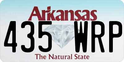 AR license plate 435WRP