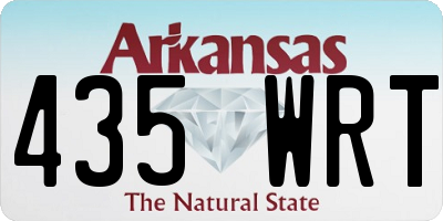 AR license plate 435WRT