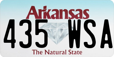AR license plate 435WSA