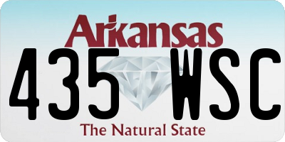 AR license plate 435WSC