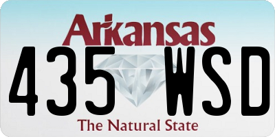 AR license plate 435WSD