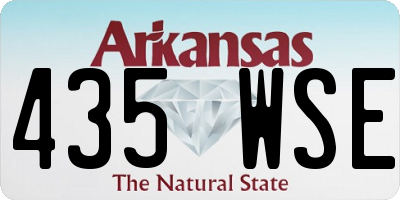 AR license plate 435WSE