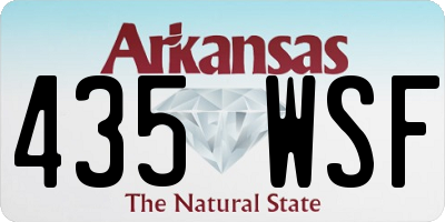 AR license plate 435WSF