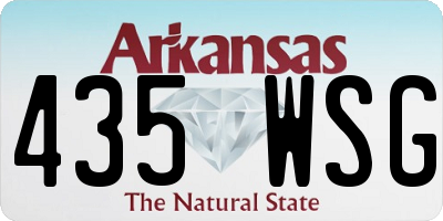 AR license plate 435WSG