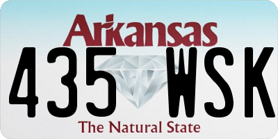 AR license plate 435WSK