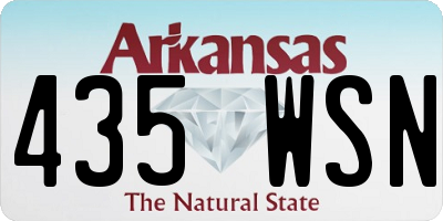 AR license plate 435WSN