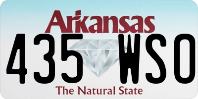 AR license plate 435WSO