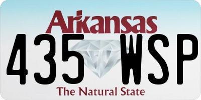 AR license plate 435WSP