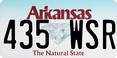 AR license plate 435WSR
