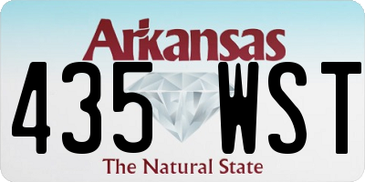 AR license plate 435WST