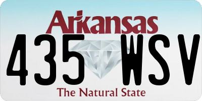 AR license plate 435WSV