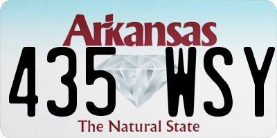 AR license plate 435WSY
