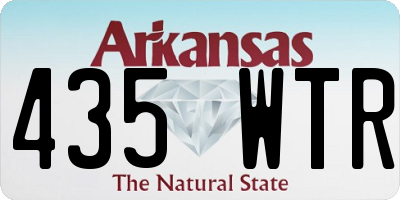 AR license plate 435WTR