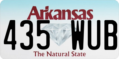 AR license plate 435WUB