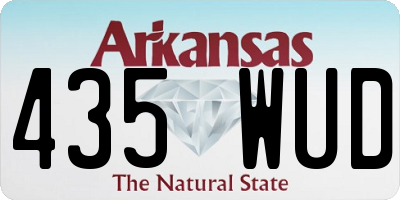 AR license plate 435WUD
