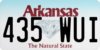 AR license plate 435WUI