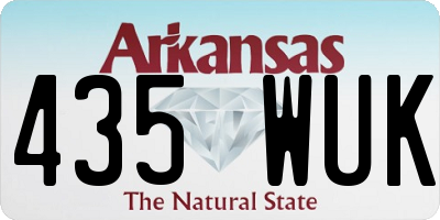 AR license plate 435WUK