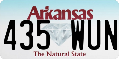 AR license plate 435WUN