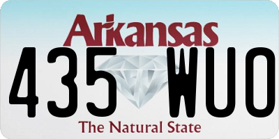 AR license plate 435WUO