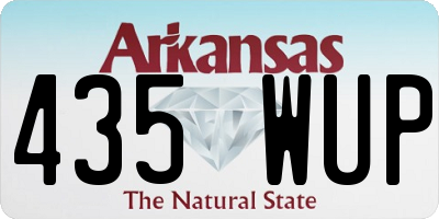 AR license plate 435WUP