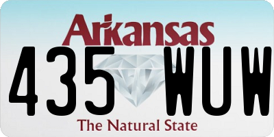 AR license plate 435WUW