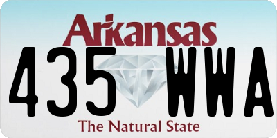 AR license plate 435WWA