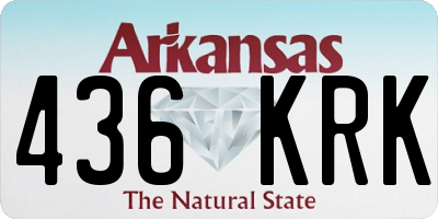 AR license plate 436KRK