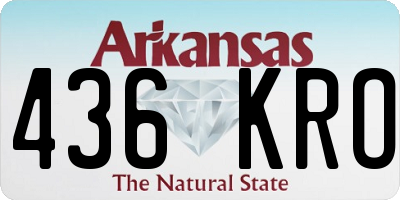 AR license plate 436KRO