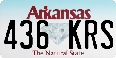 AR license plate 436KRS